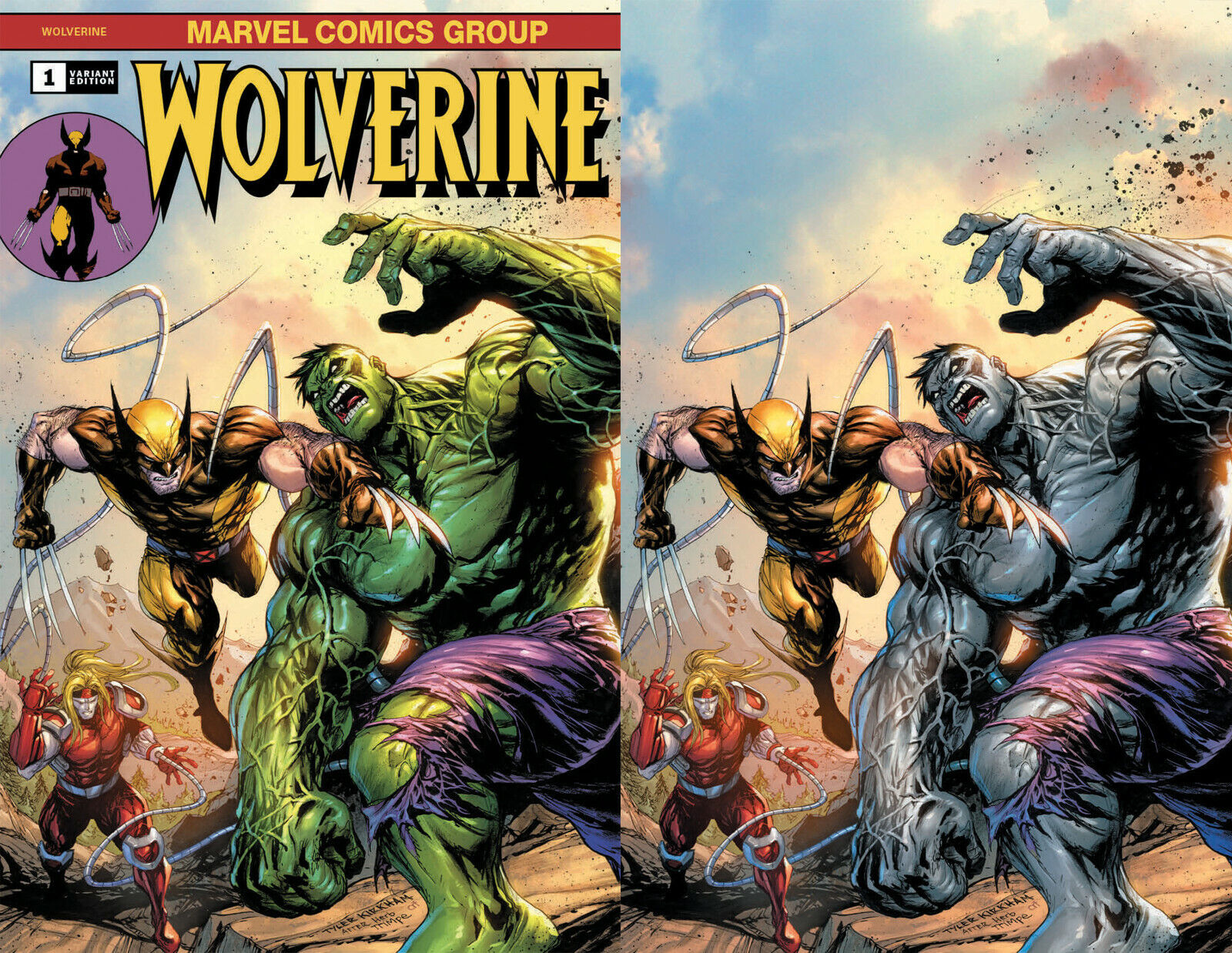 Wolverine 1 Marvel Tyler Kirkham Incredible Hulk 181 Homage Virgin Set Variant Wolverine 1 Marvel Tyler Kirkham Incredible Hulk 181 Homage Virgin Set Variant