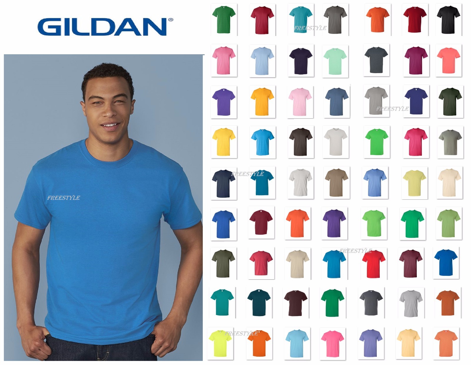 Gildan 5000 Heavy Pre-shrunk 100% Cotton Men's T-Shirt