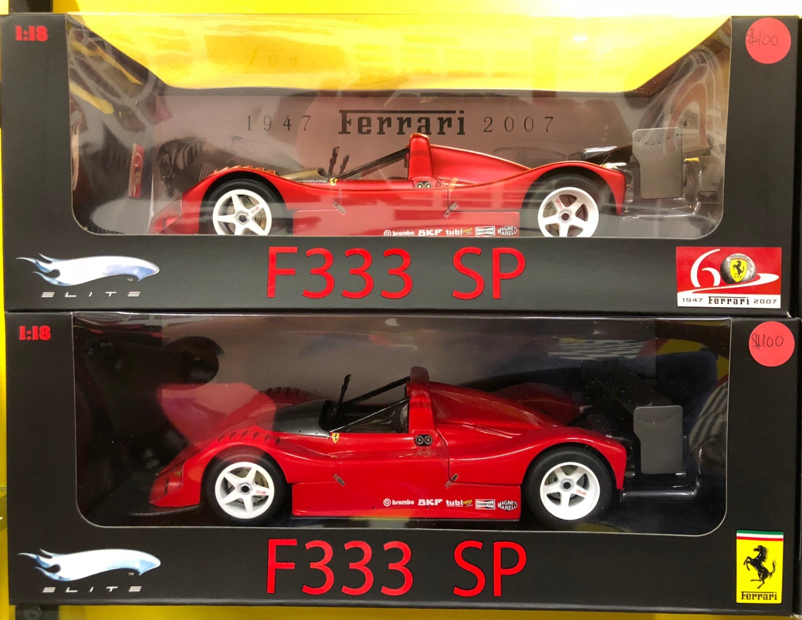 1/18 フェラーリ　F333 SP エリート MATTEL HOT WHEELS L2974 Scale 1/18 | FERRARI F333 SP 1993 RED