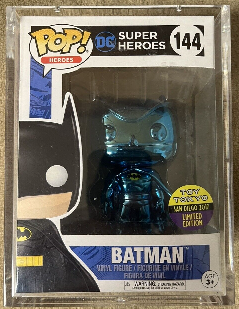 Funko Pop! DC Super Heroes Batman Blue Chrome #144 Toy Tokyo