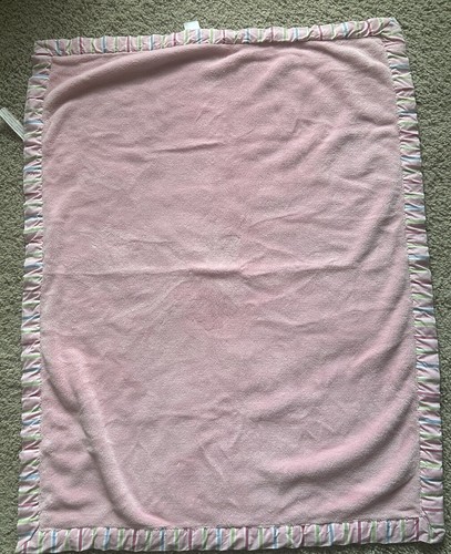 Pink Green Blue Striped Trim Baby Girl B