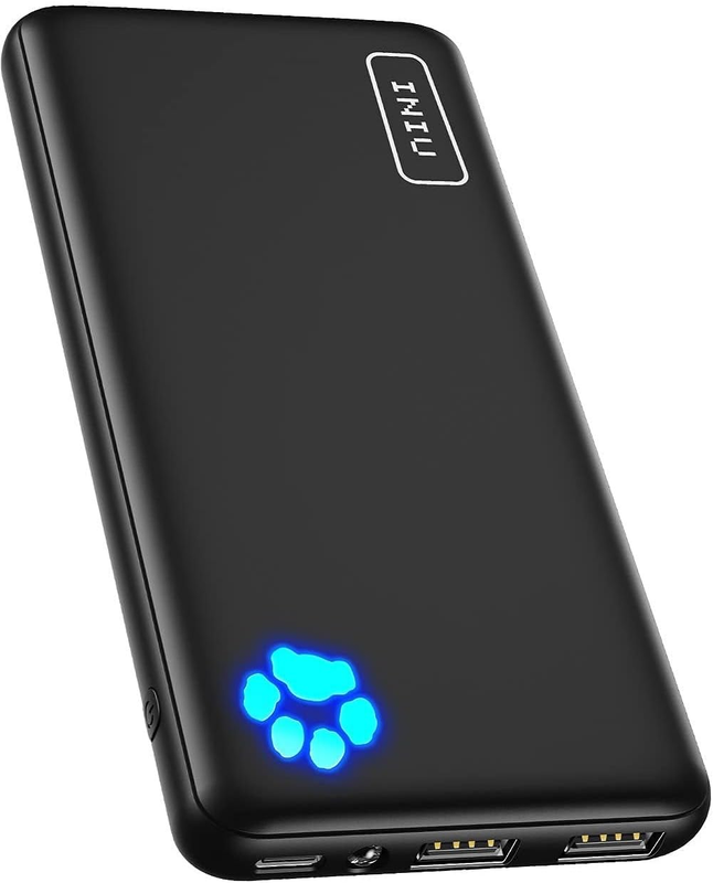 Power Bank, USB C in&Out Slimmest 10000mAh Portable Charger, Triple 3A High-Spee