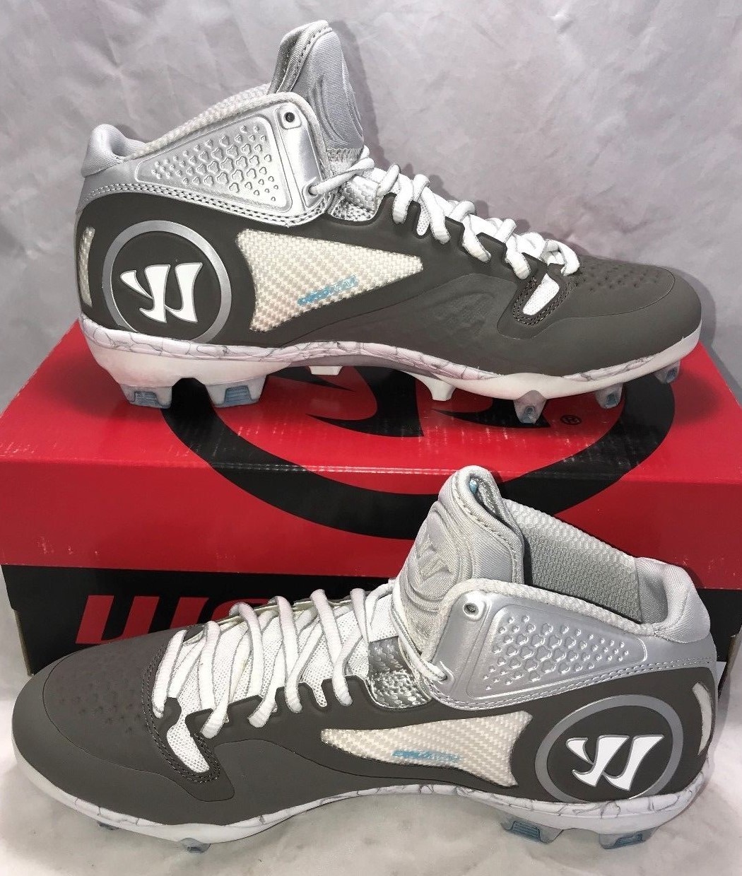 Warrior Adonis 2.0 Mens Size 11 Lacrosse Lax Cleats White Grey New $145