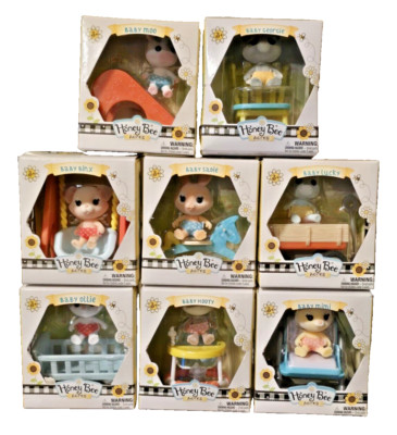 Honey Bee Acres Baby 8 Figure Set Moo Georgie Binx Sadie Lucky Mimi Ollie Hooty