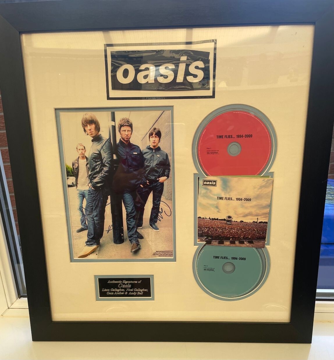 OASIS AUTHENTIC SIGNED LIAM GALLAGHER, NOEL GALLAGHER, GEM