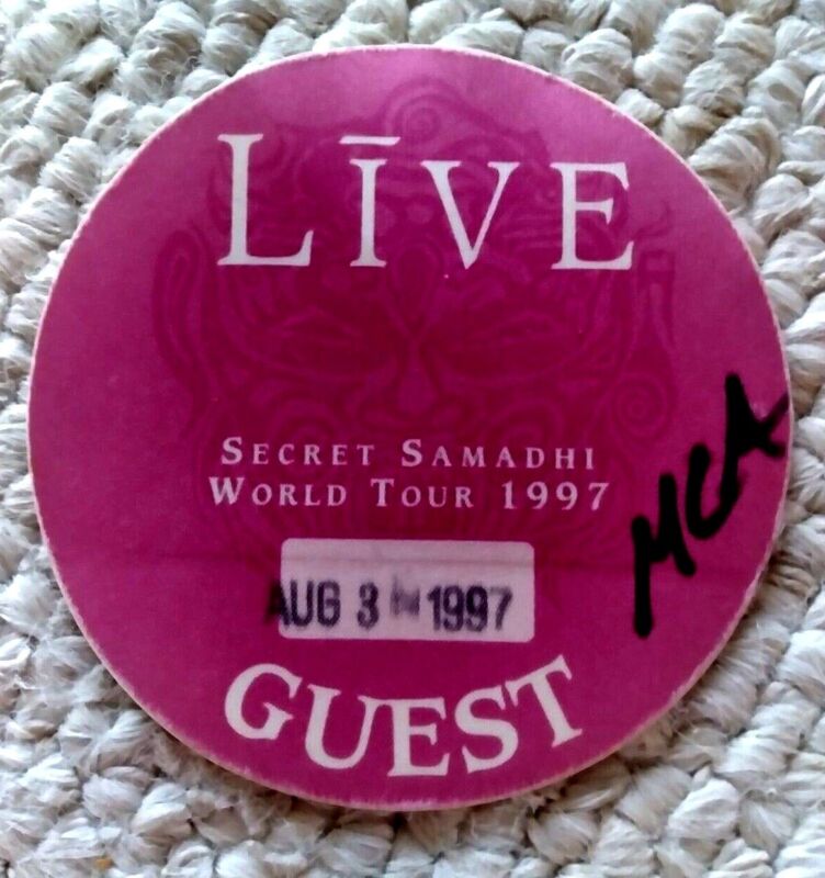 August 3 1997  Secret Samadhi World Tour Concert Media Backstage Guest Pass 