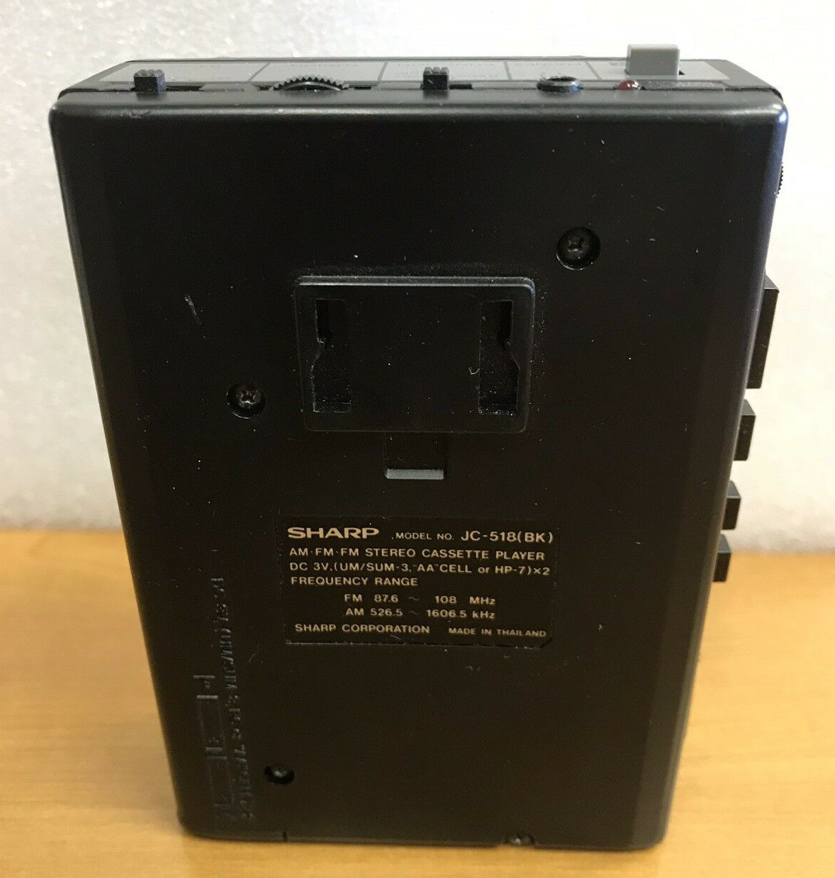 SHARP JC-518 AM/FM Stereo Cassette Tape Player AutoReverse, 3 Band Equalizer