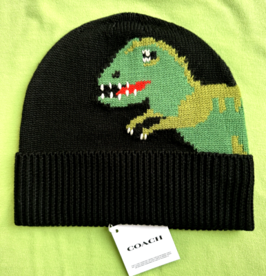 COACH REXY KNIT BEANIE NWT BLACK MULTI CO105 eBay