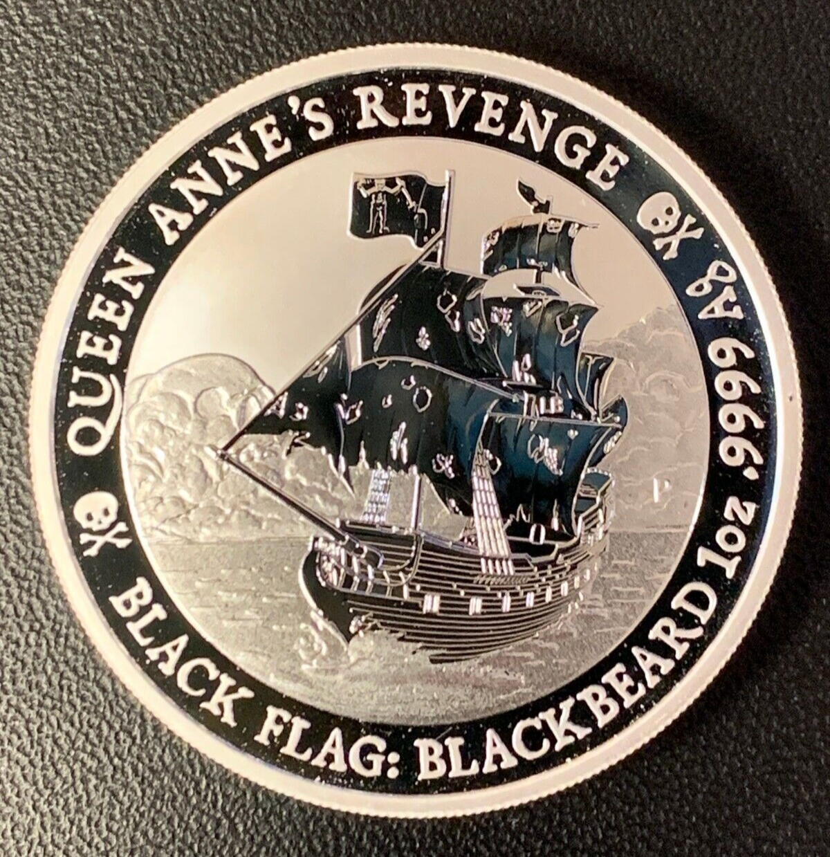 2019 Tuvalu $1 Queen Anne's Revenge Black Flag .9999 1 oz
