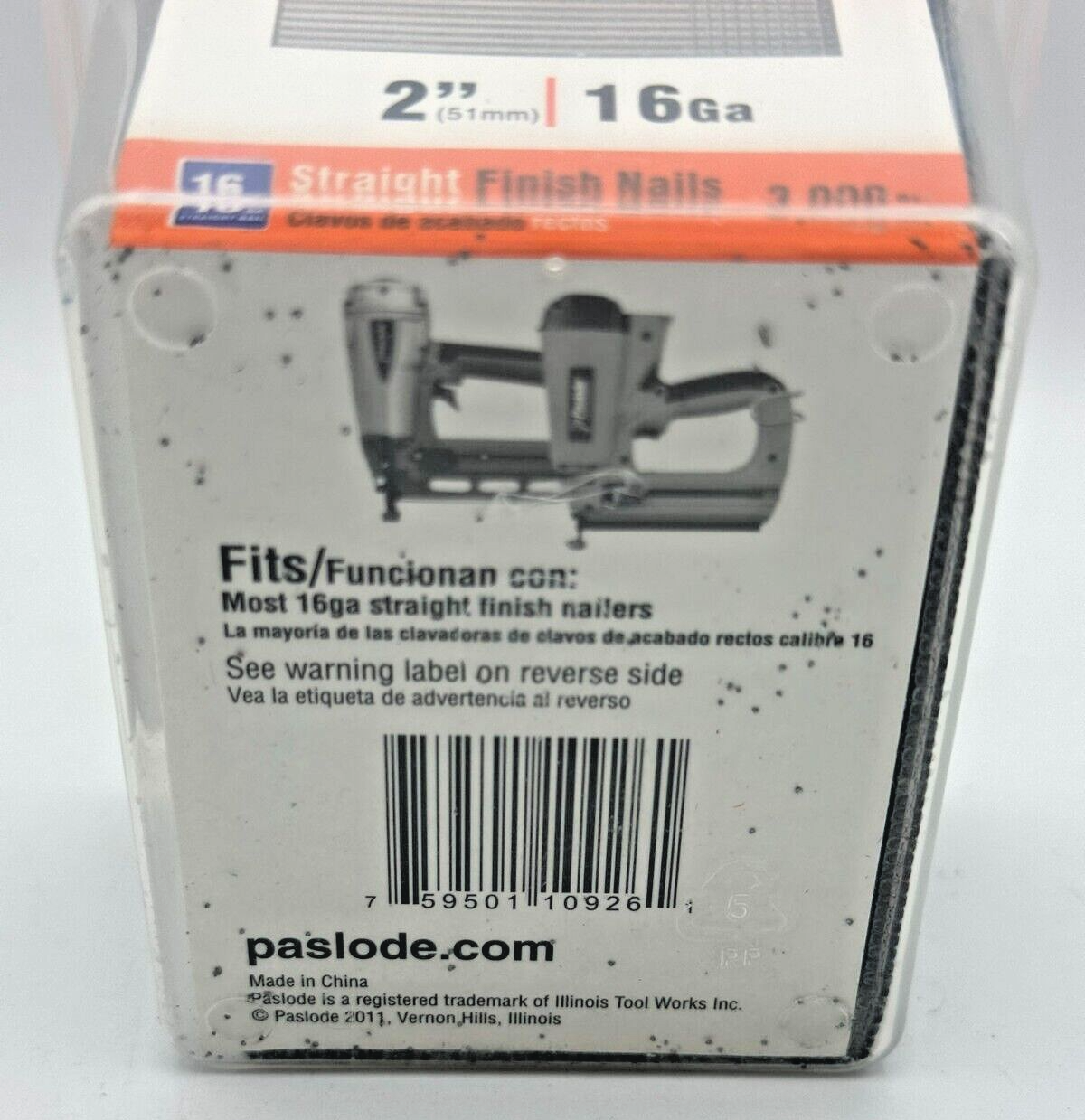 Paslode 2" Finishing Nail, 650285, Straight, 16 Gauge, 2,000 per Box, 2 inch