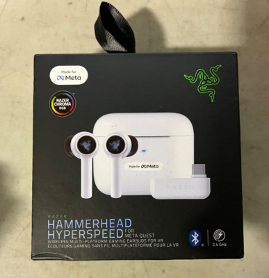 Razer Hammerhead HyperSpeed Wireless Gaming Earbuds for VR: Meta Quest 2 & 3