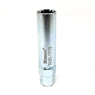 TA20-17/19 10-Spline Lug Nut Tool Key, Passenger W/ 17Mm & 19Mm Hex Drive, Steel