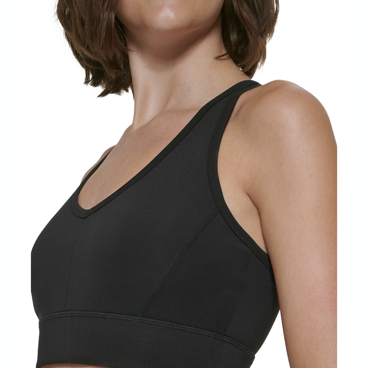 Calvin Klein Performance Womens Black Keyhole Back Yoga Workout Sports Bra XS - Picture 3 of 7