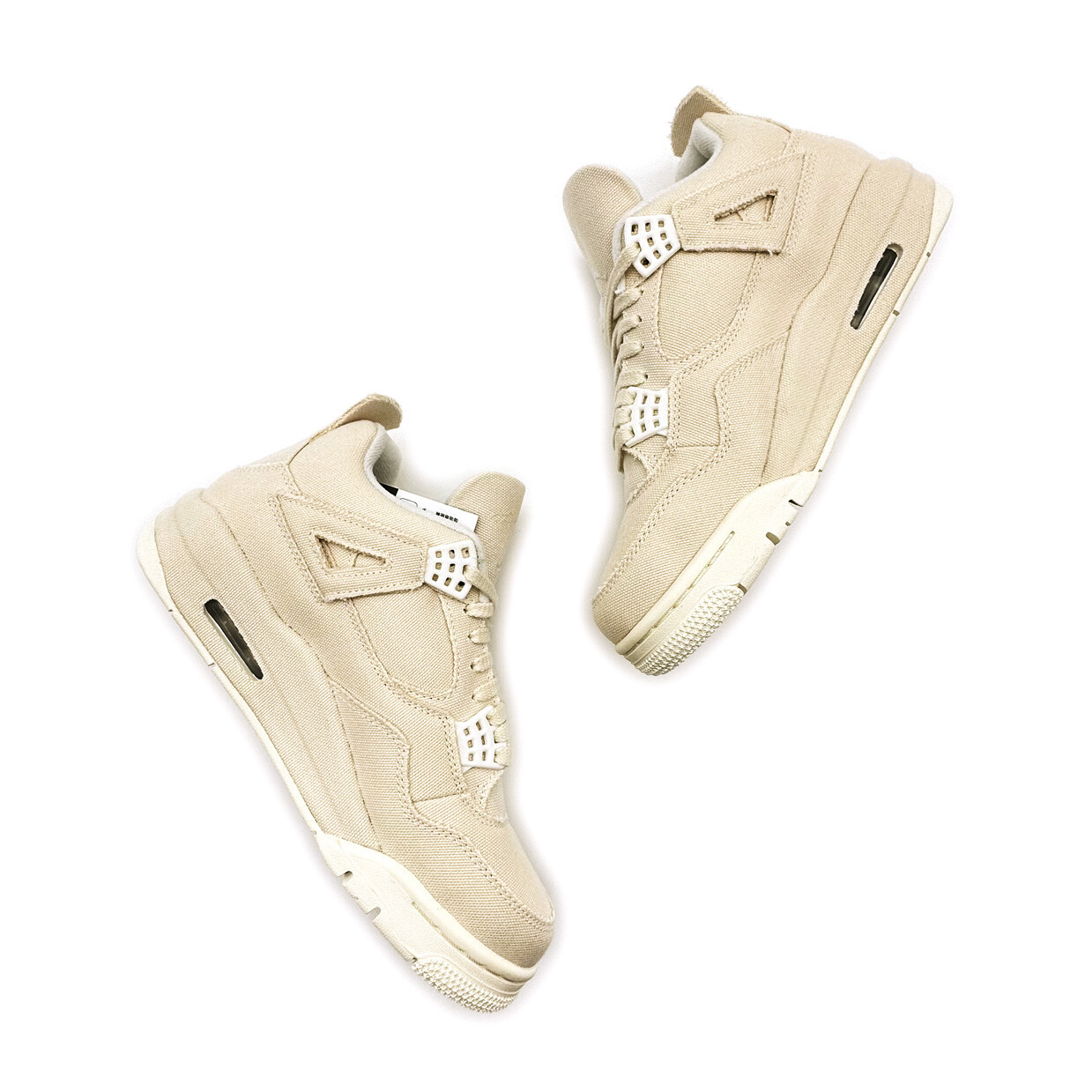 Pre-owned Jordan Dq4909-100 Nike Wmns Air  4 Sail Blank Canvas Cement Grey Fire Red In White