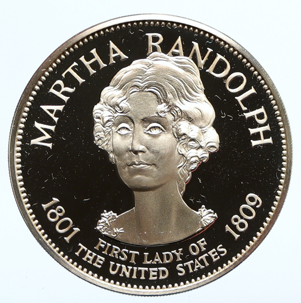 1972 FM US USA White House FIRST LADY Martha Randolph PROOF Silver Medal  i95809 | eBay