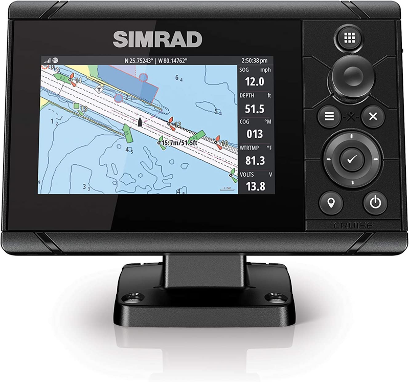 Simrad Cruise 5-5-inch GPS Chartplotter with 83/200 Transducer Preloaded C-MA...