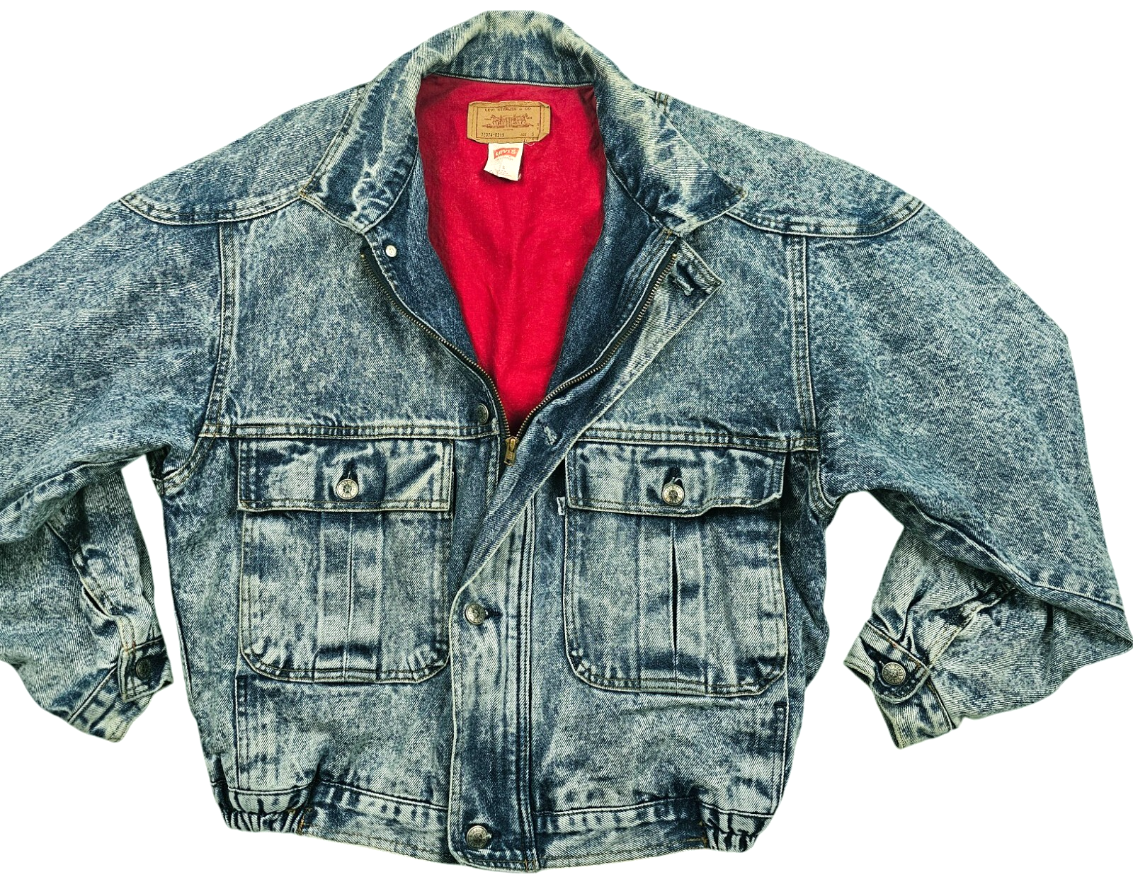 HOT VTG 90s Men's LEVI'S @ 75074 STREET BOMBER LINED MARBLE
