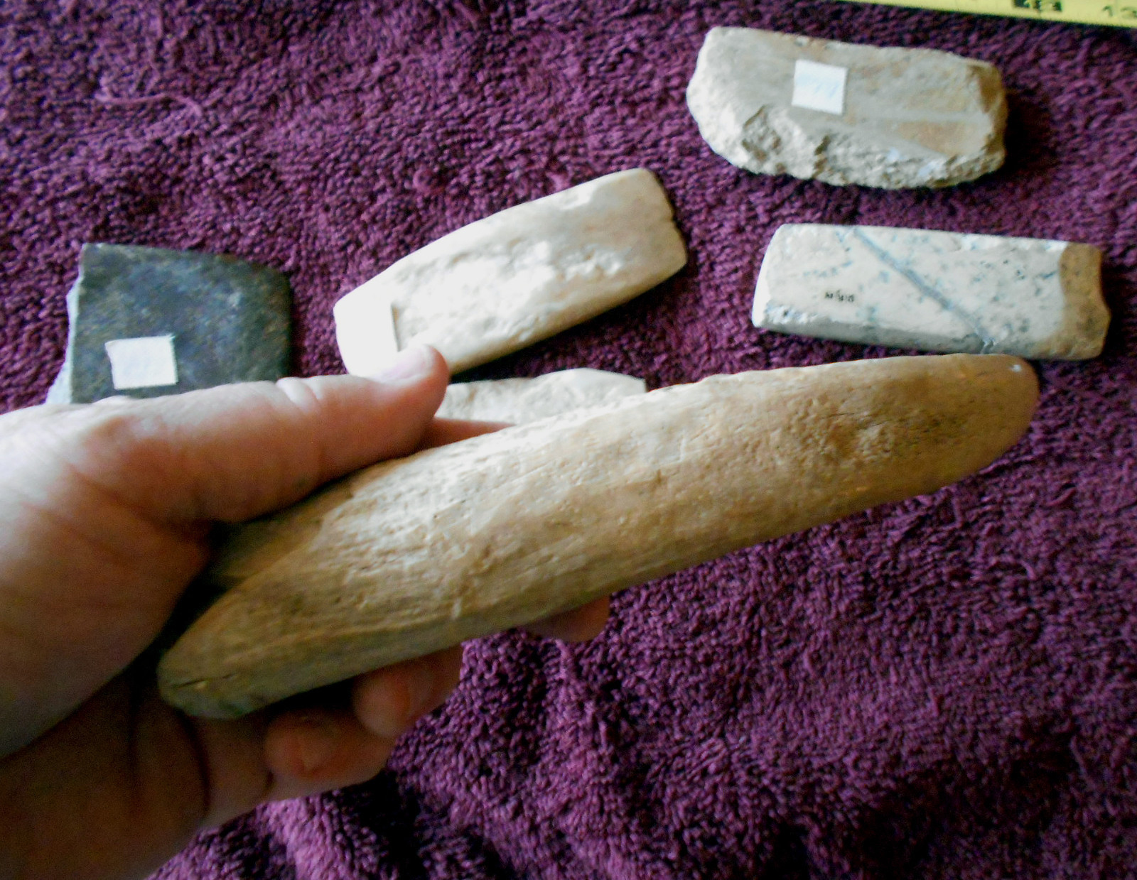 NORTH WEST COAST adze heads  scrapers stone one antler  FINE ! group