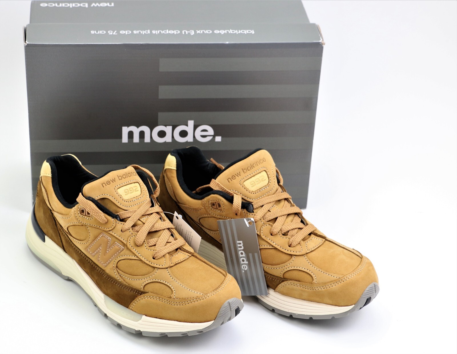 

New Balance 992V1 Wheat/Brown Shoes Made in USA M992LX Мужские размеры 10,5, New Balance 992 Made In USA