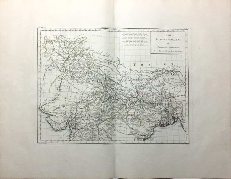 1806, Tardieu, Inde, Indostan, Bengale, India, Hindustan, Bengal, Carte Ancie...