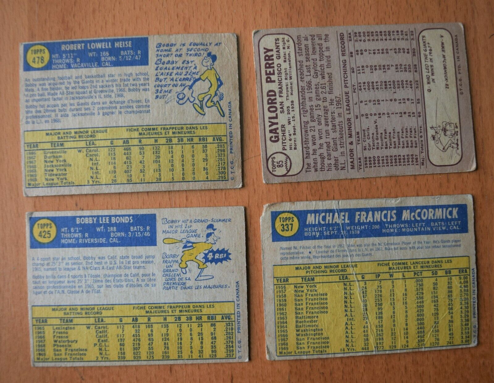 ::1970 vintage GIANTS   baseball cards