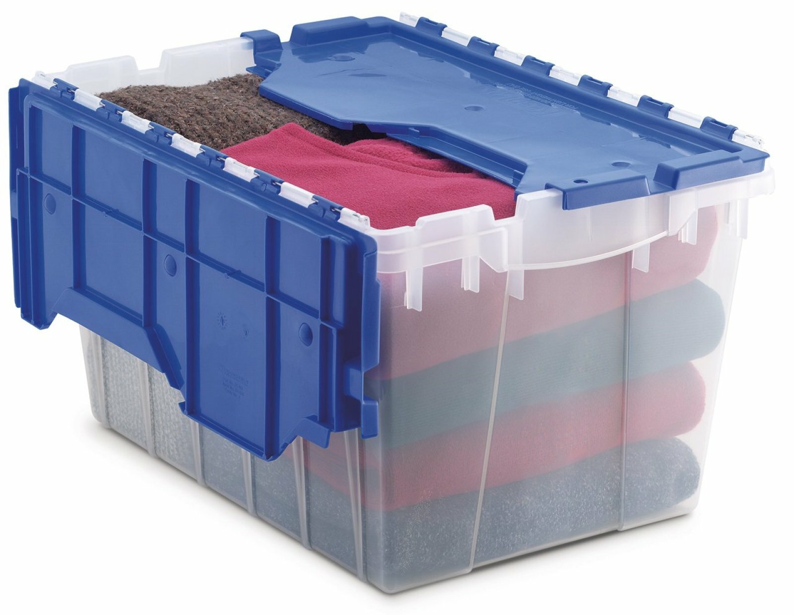 Akro-Mils 66486 CLDBL 12-Gallon Plastic Storage KeepBox with Attached