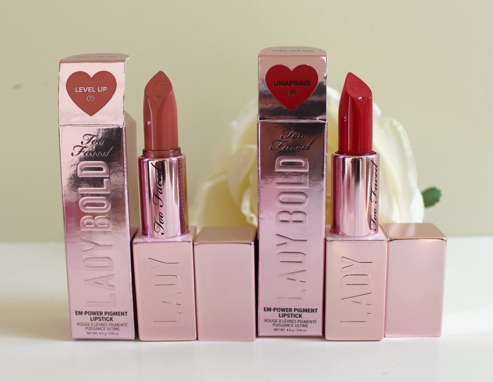 TOO FACED Lady Bold Em-power Pigment Lipstick 0.14oz New In