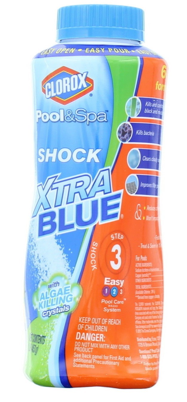 6 Pack Clorox Pool & Spa 6 in 1 Formula Fast Dissolving Xtra Blue Shock 33006CLX