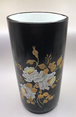 Gerold Porzellan Hand Painted Signed Floral Vase West Germany Porcelain Bavaria