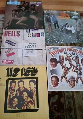 THE DELLS LOT OF 5 LPS FREEDOM MEANS LIKE IT IS MIGHTY STAY IN MY CORNER ETC.