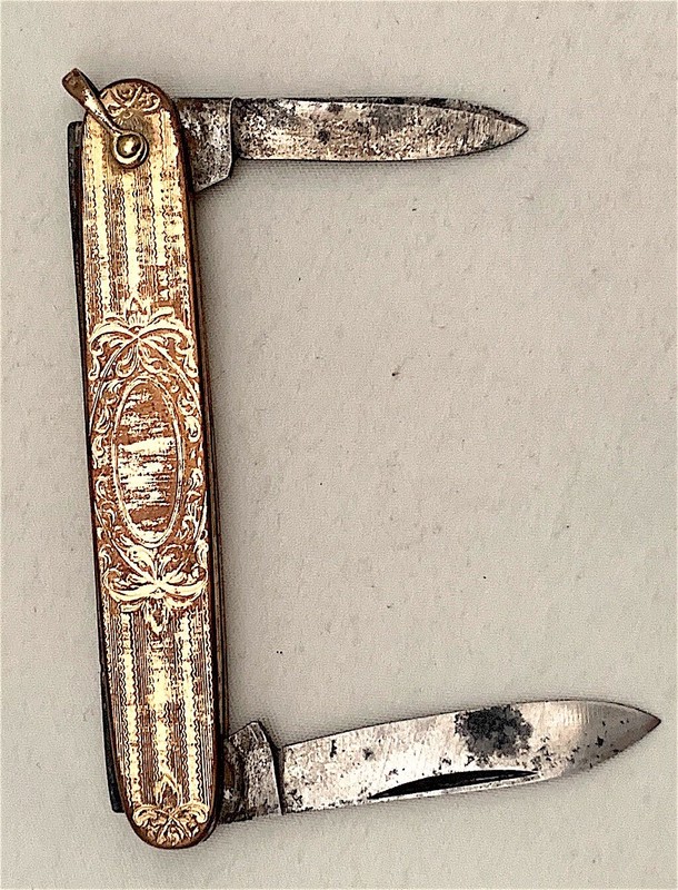 Antique Gold Filled Pocket Knife 3 “ x 1/2 16 g eBay