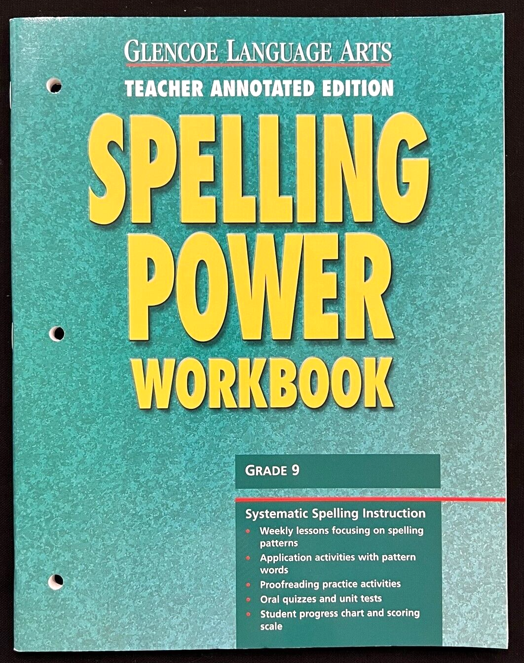 9th Grade - SPELLING POWER WORKBOOK (Teacher Annotated