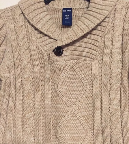 Old Navy Infant Boys Size 12-18 Months Sweater Color Oatmeal Heather