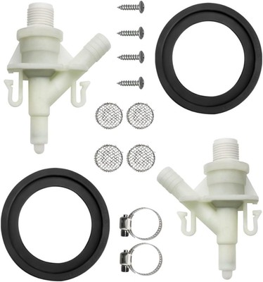 385311641 RV Toilet Water Valve Kit Replacement for Dometic and Sealand White 