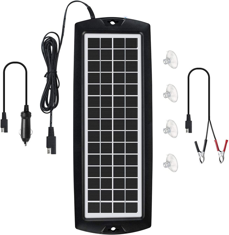 Sunway Solar Car Battery Trickle Charger & Maintainer 5W Solar Panel Power 12V C