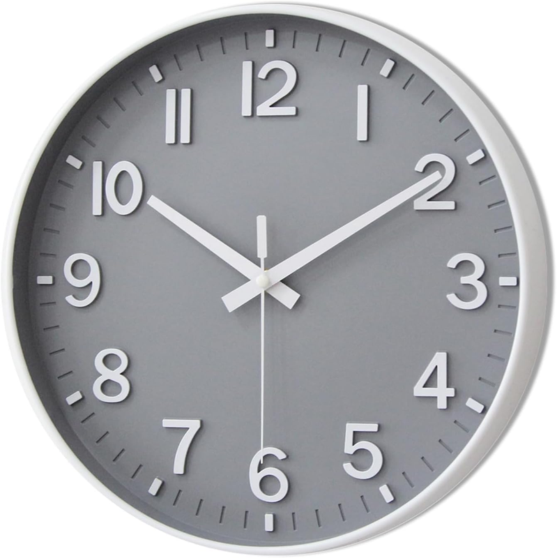 HZDHCLH Funk Wanduhr 30 cm – Lautlos Ohne Ticken – Modern – Batterie – Küche Woh