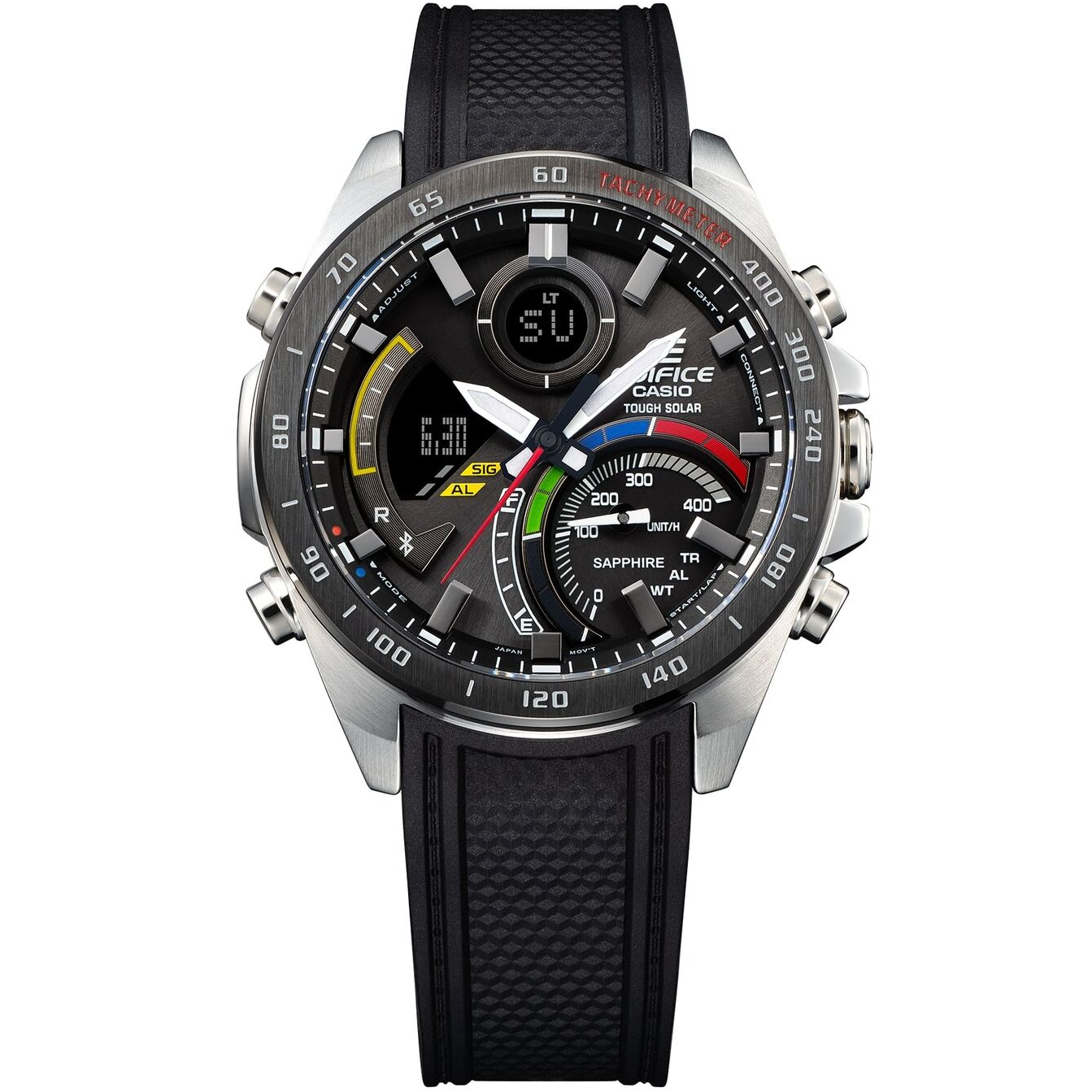 Pre-owned Casio Edifice Ecb-900ymp-1ajf Racing Multi-color Series Bluetooth Solar Watch