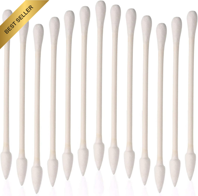 800 Pieces Cotton Swabs, round Pointed Tipped with Paper Stick, Quality Cotton H