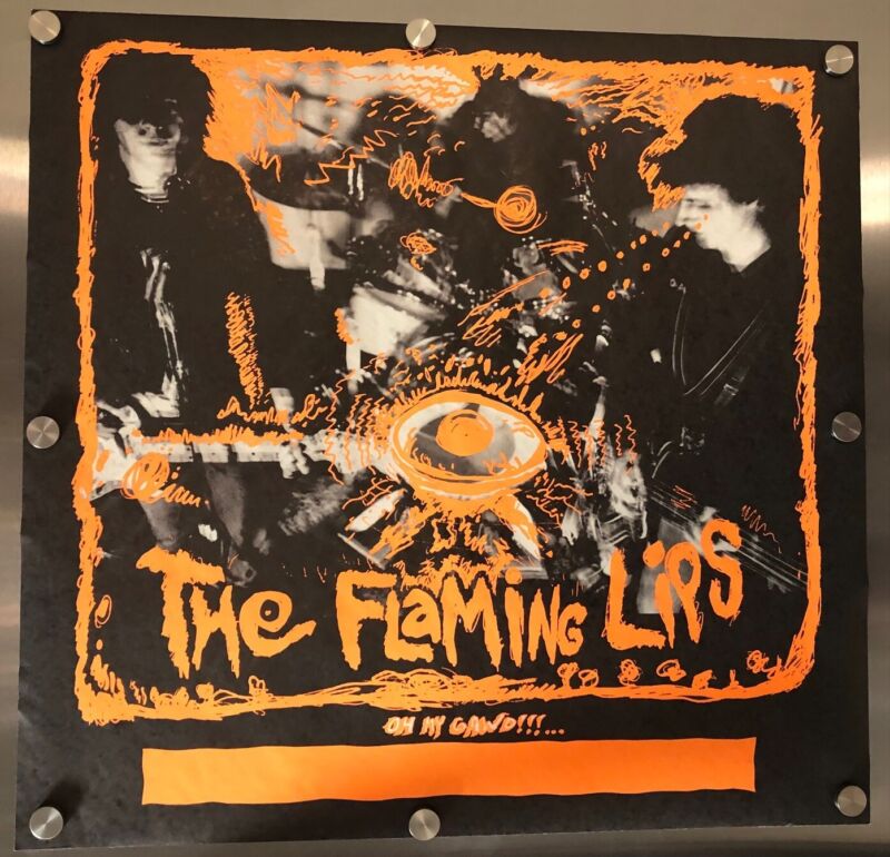THE FLAMING LIPS OH MY GAWD TOUR PROMO POSTER 2018 WARNER BROS. 24" X 23"