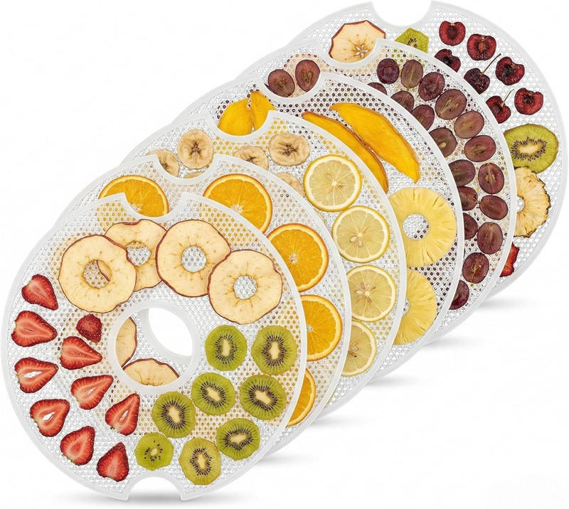 11.6 Inch Dehydrator Sheets 6 Pack, Mesh Dehydrator Liners, Fits 30 Cm round Tra