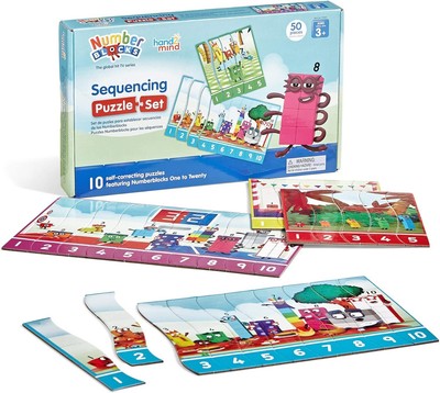 hand2mind Numberblocks Sequencing Puzzle Set, Sequence Cards, Matching Game,... 