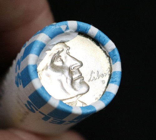 2005 P&D Jefferson Bison Nickles  NF String Mint Roll Free Shipp #1211