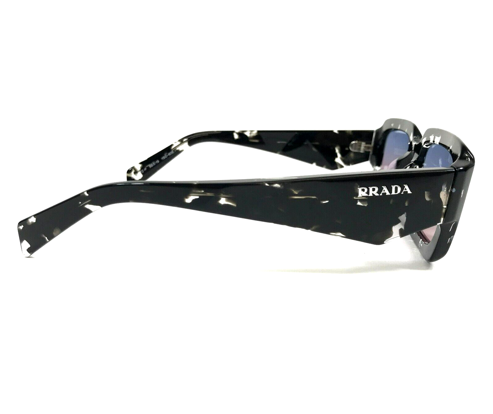 Pre-owned Prada Sunglasses Spr27z-f 15o-60e Black Crystal Asian Fit With Blue Pink Lenses In Multicolor