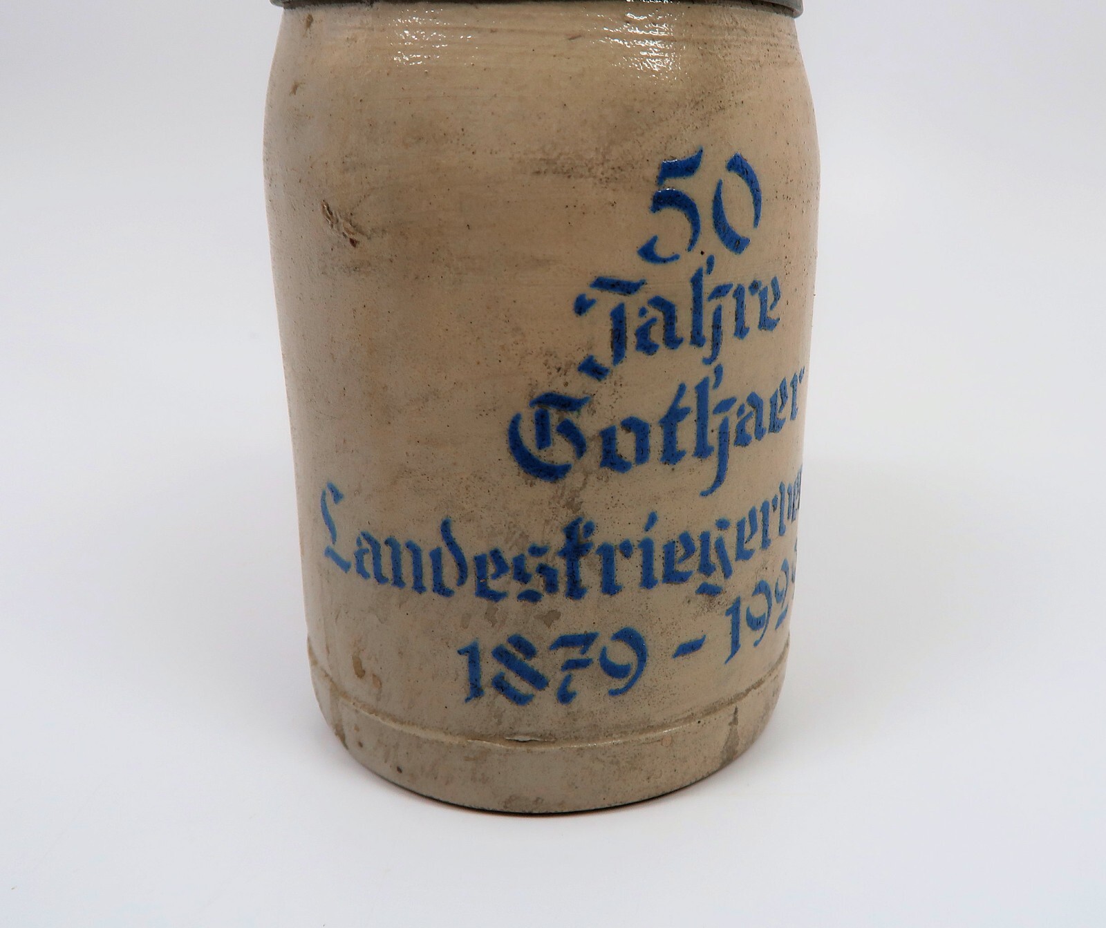 WW1 Imperial German 50 year service stein beer mug glass named veteran estate