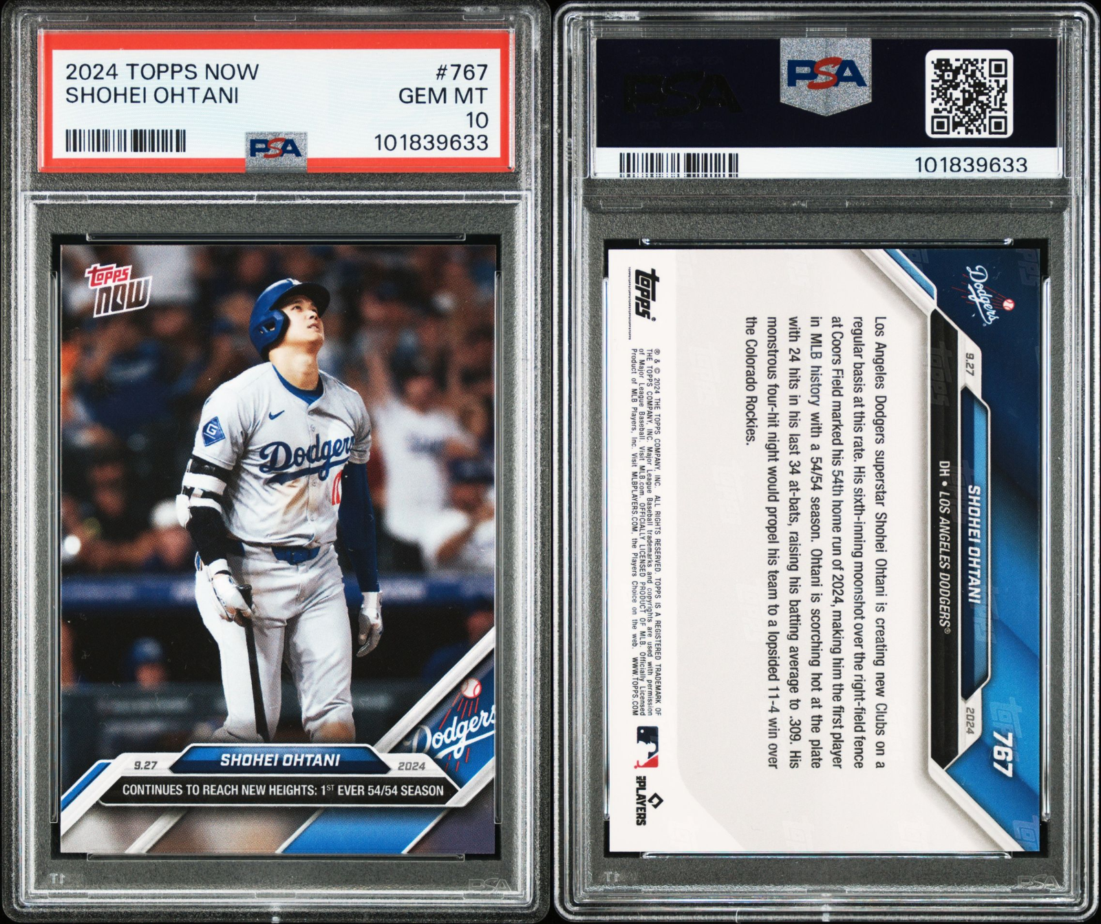 MLB - PSA 10 大谷翔平 Topps now 2022 #1023 PSA10 2022 Shohei Ohtani Topps Now MLB #1023 Card Angels GEM