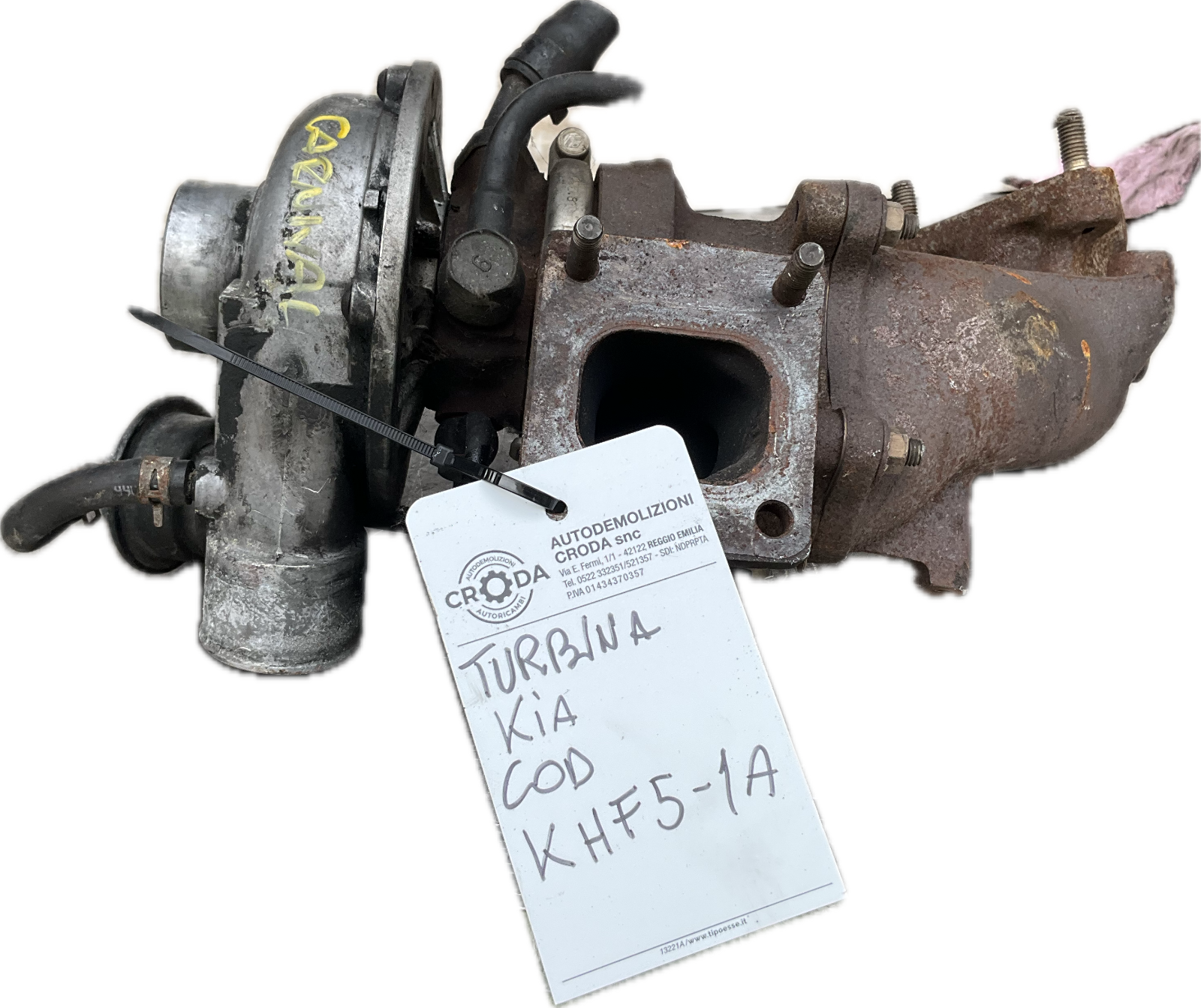 Turbo turbina per modello: KIA CARNIVAL  codice ricambio: khf5-1a ricambio usato