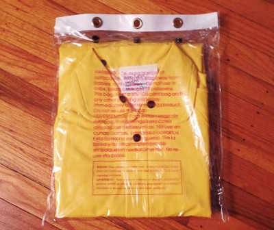 New Heavy Duty PVC Rain Jacket & Detachable Hood #0060332 Size Large