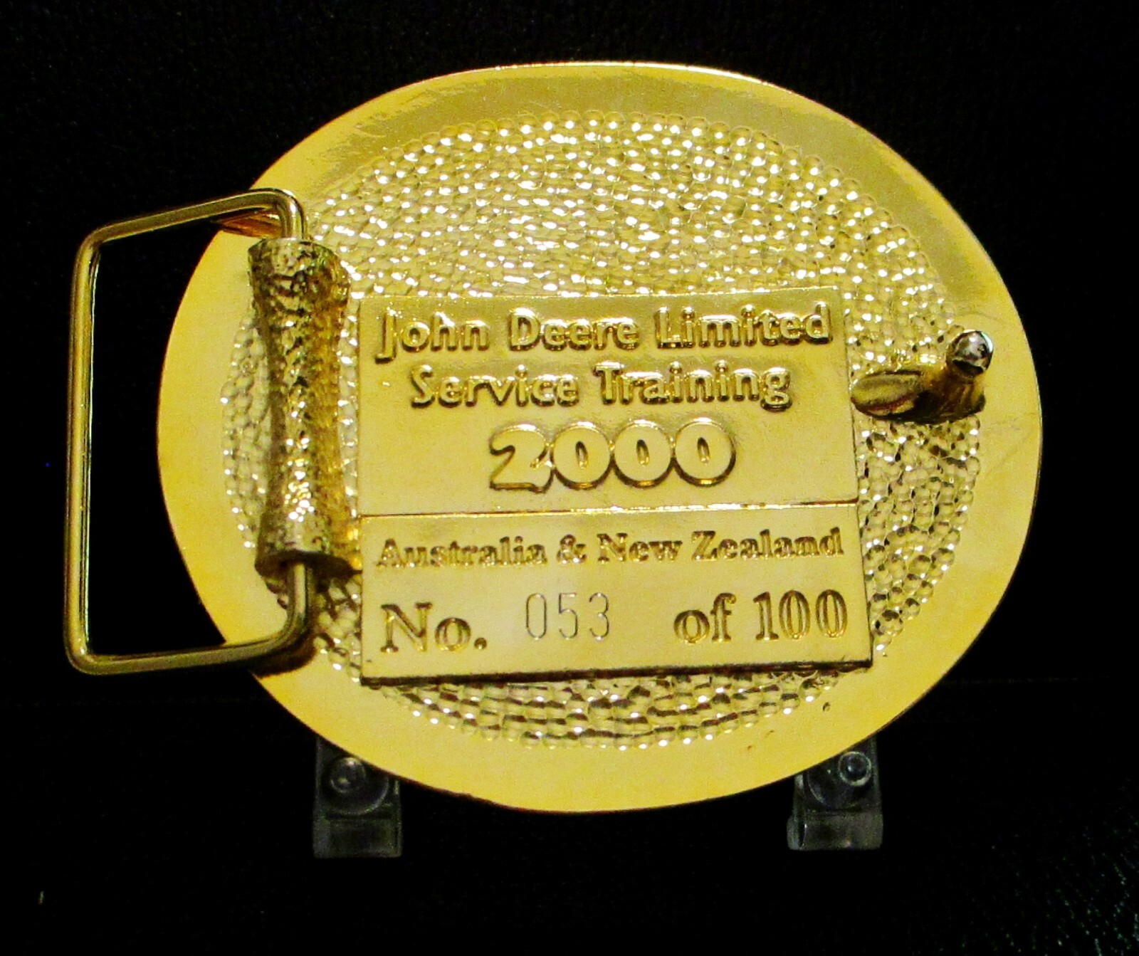 John Deere Limited Australia NZ 2000 Millennium Service Training Belt Buckle jd