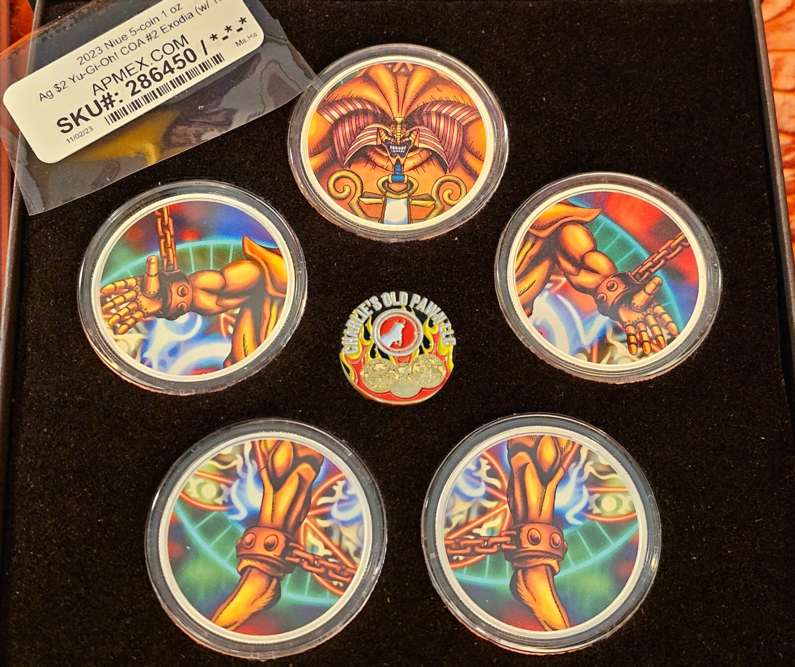 2023 Niue 5 Coins x 1 oz Ag $2 Yu-Gi-Oh! COA #2 Exodia NIB