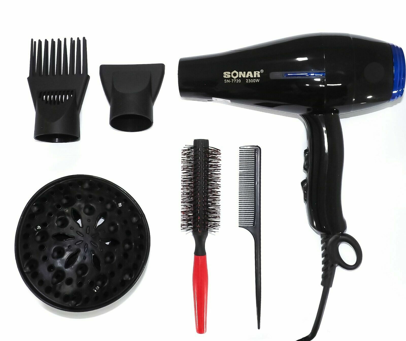 Asciugacapelli Professionale 2300w Diffusore Modulatore Spazzola Sn-7720 sus